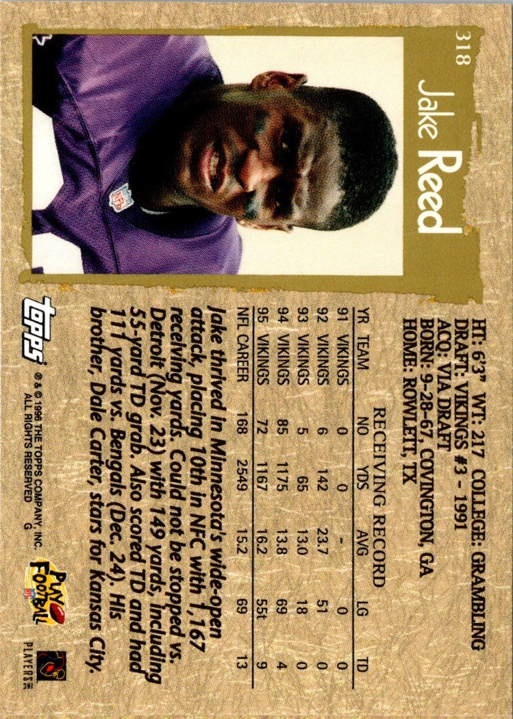 1996 Topps Jake Reed