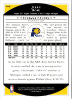 1999 Upper Deck Victory Jalen Rose #102