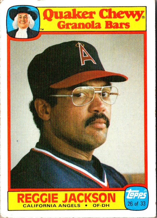 1986 Topps Quaker Granola Reggie Jackson #26