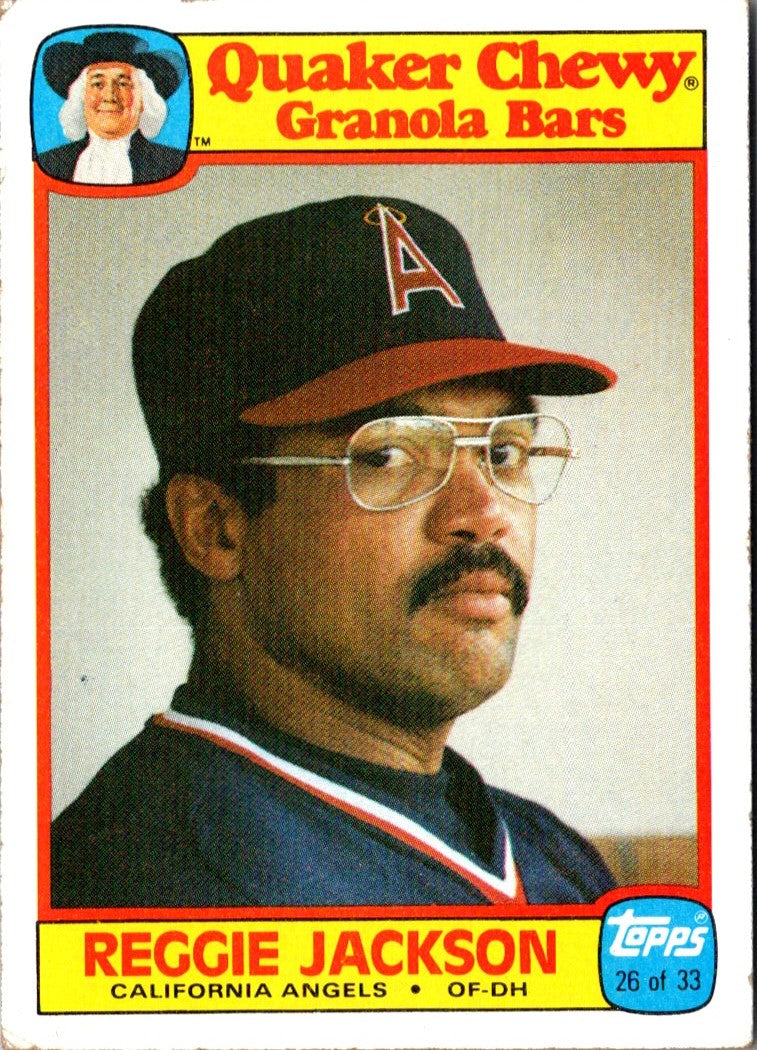 1986 Topps Quaker Granola Reggie Jackson