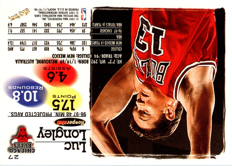 1997 Hoops Luc Longley