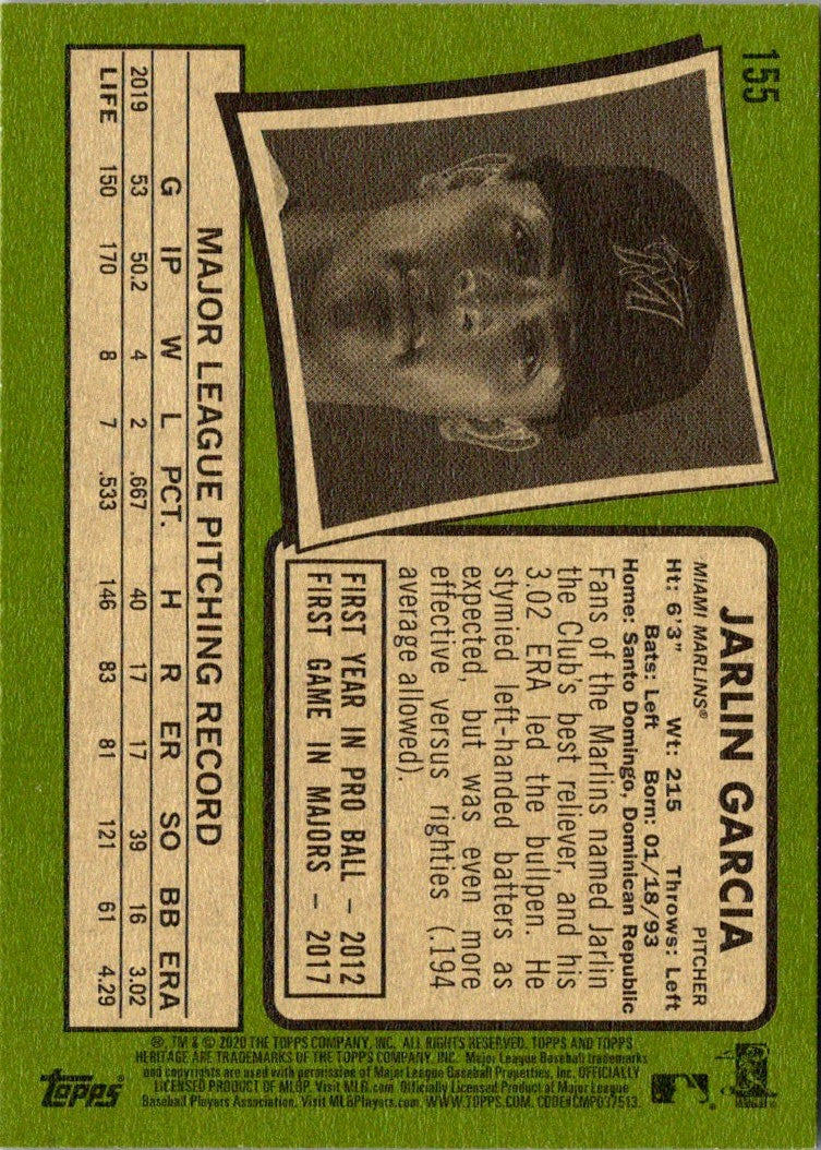 2020 Topps Heritage Jarlin Garcia