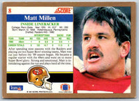 1991 Score Matt Millen #8