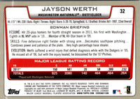 2012 Bowman Chrome Jayson Werth #32