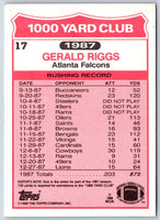1988 Topps 1000 Yard Club Gerald Riggs #17
