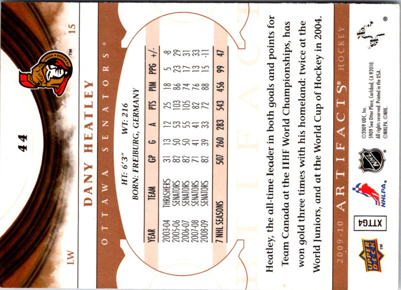 2009 Upper Deck Artifacts Dany Heatley