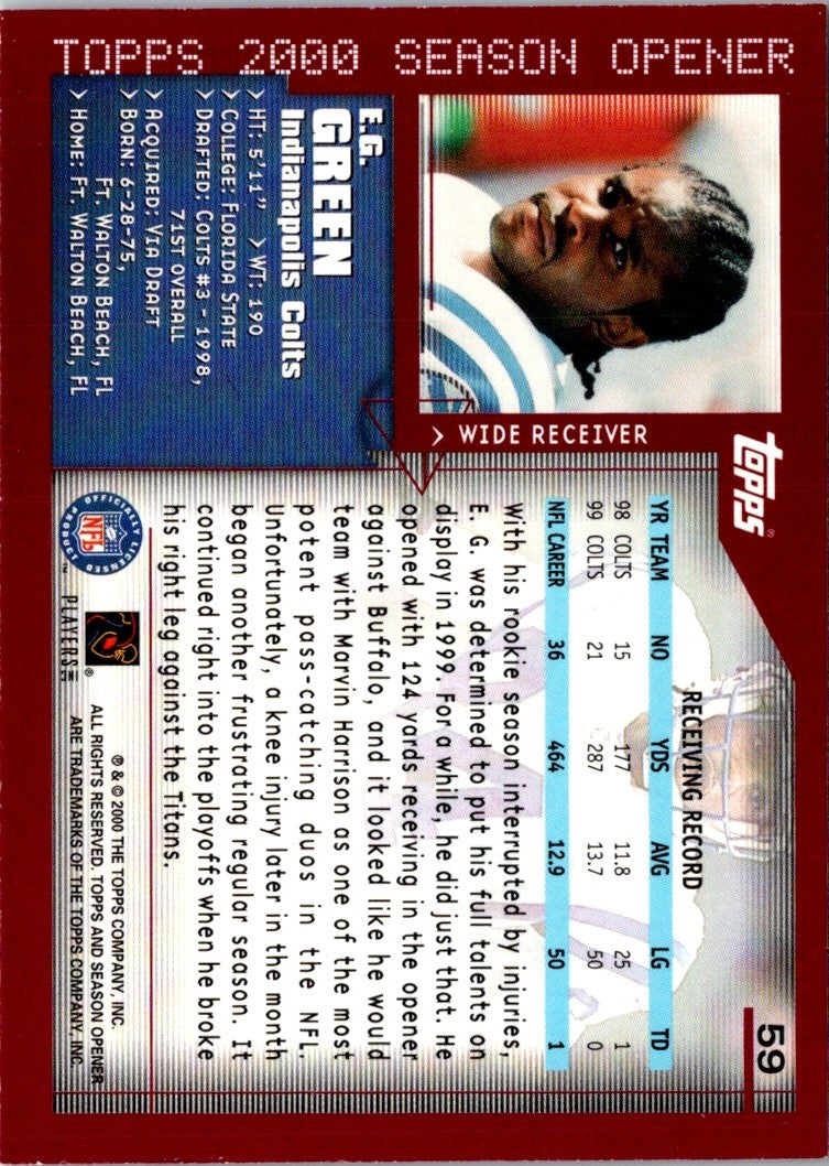 2000 Topps Season Opener E.G. Green