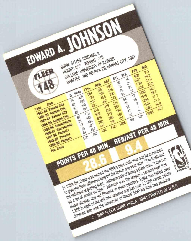 1990 Fleer Eddie Johnson