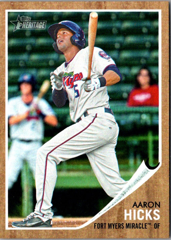2011 Topps Heritage Minor League Aaron Hicks #19