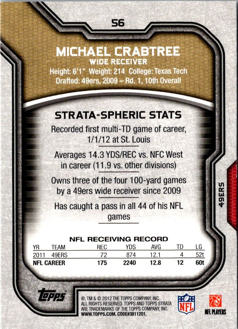 2012 Topps Strata Michael Crabtree