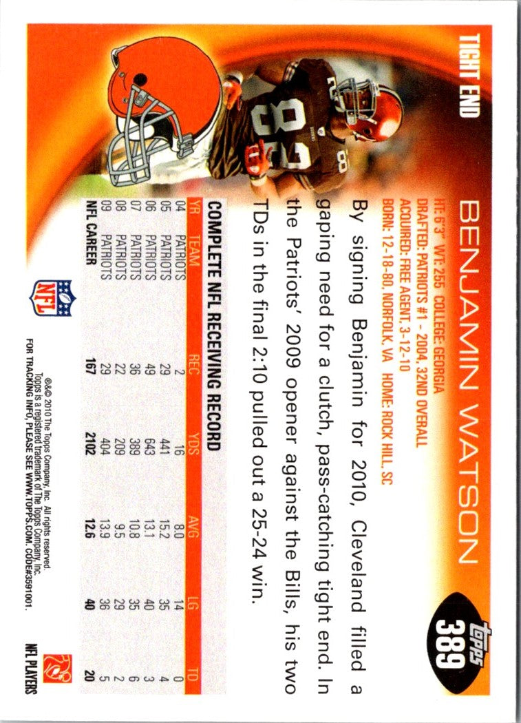 2010 Topps Ben Watson