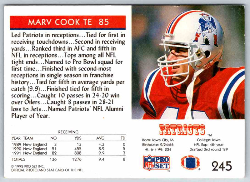 1990 Proset Marv Cook