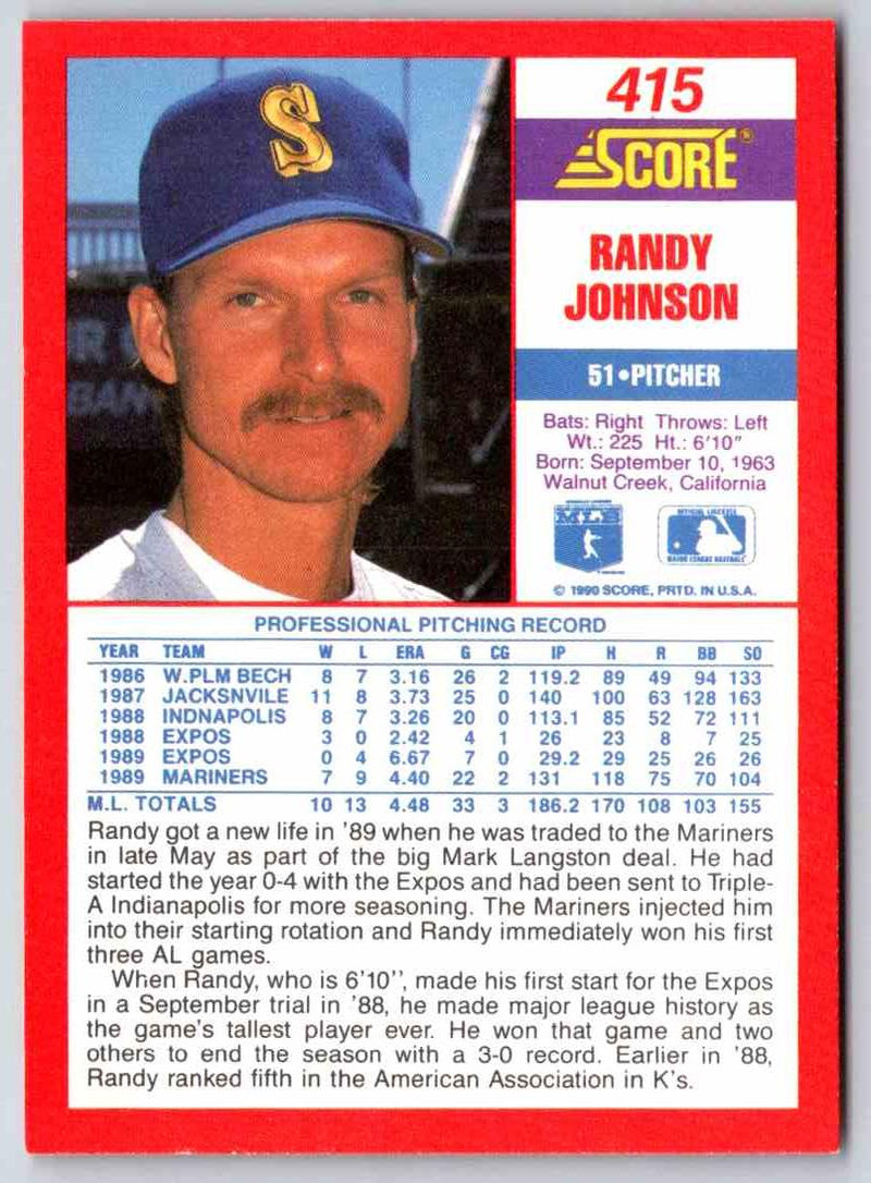 1990 Score Randy Johnson