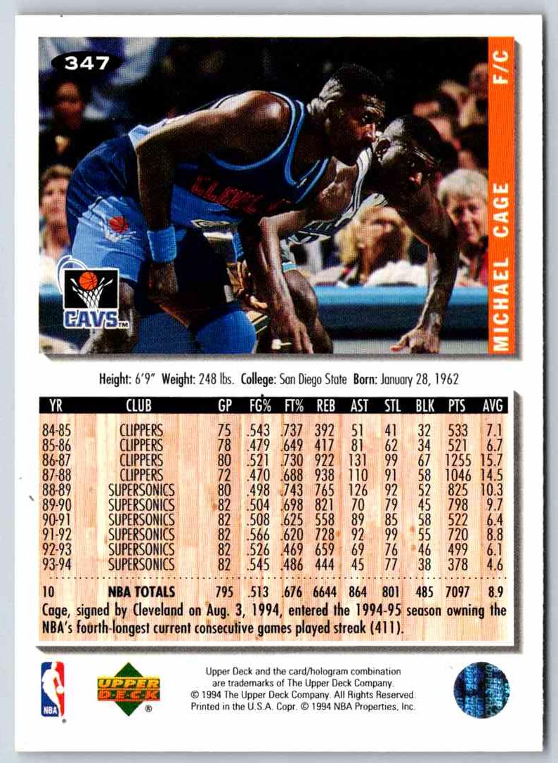 1994 Upper Deck Michael Cage