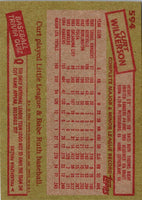 1985 Topps Curt Wilkerson #594