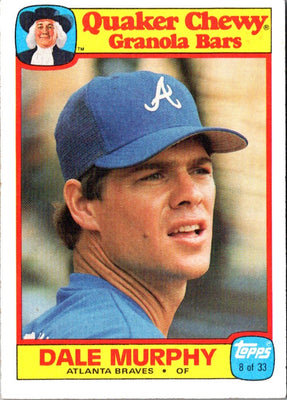 1986 Topps Quaker Granola Dale Murphy #8