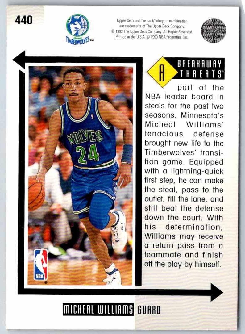 1993 Upper Deck Micheal Williams