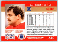 1992 Proset Matt Millen #640