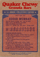 1986 Topps Quaker Granola Eddie Murray #27