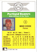 1990 CMC Portland Beavers Mike Cook