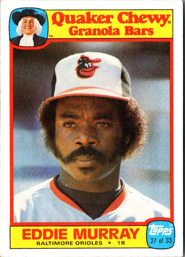 1986 Topps Quaker Granola Eddie Murray #27