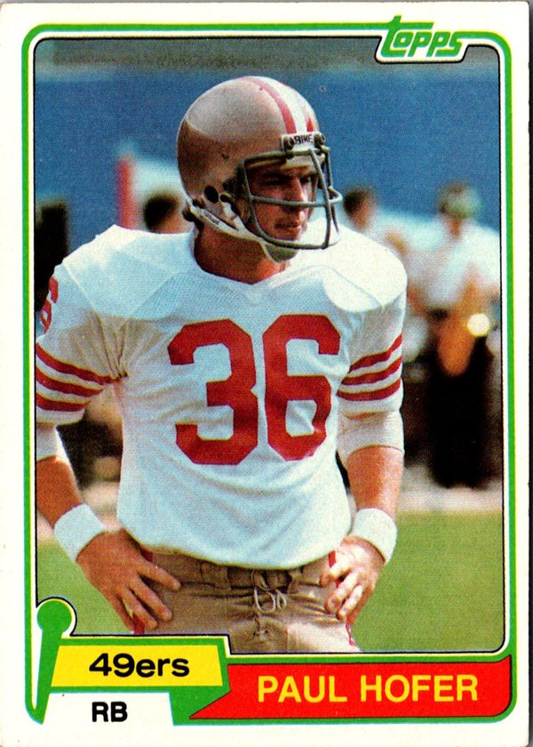 1981 Topps Paul Hofer #302