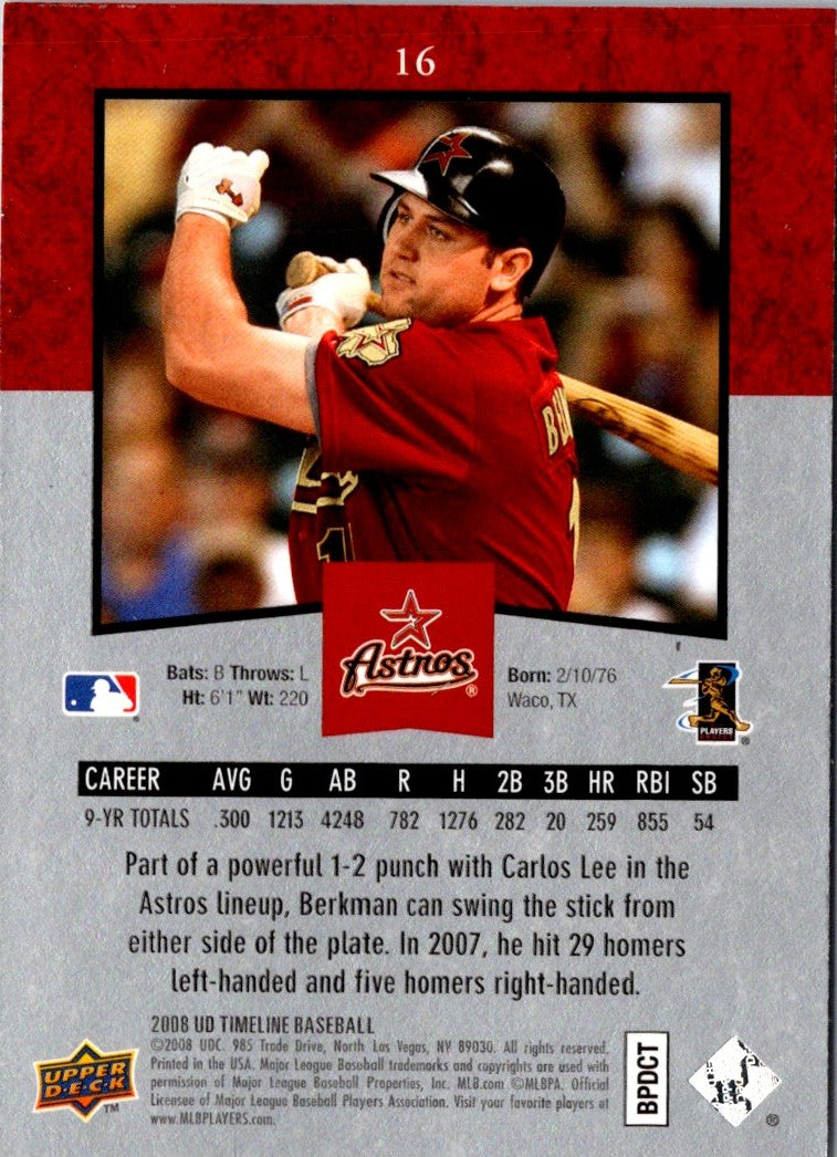 2008 Upper Deck Timeline Lance Berkman