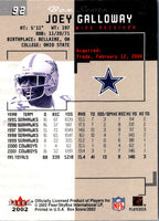 2002 Fleer Box Score Joey Galloway #92