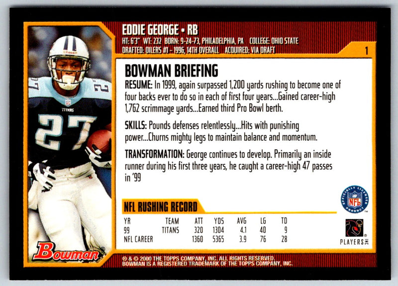 2000 Bowman Eddie George