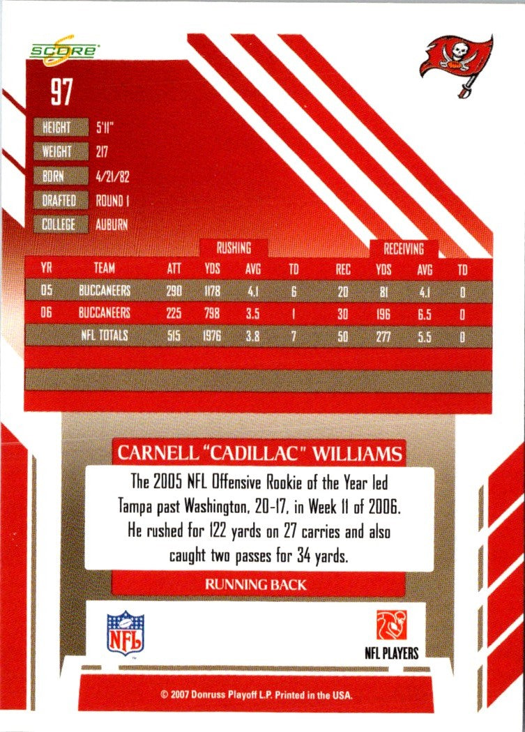 2007 Score Cadillac Williams
