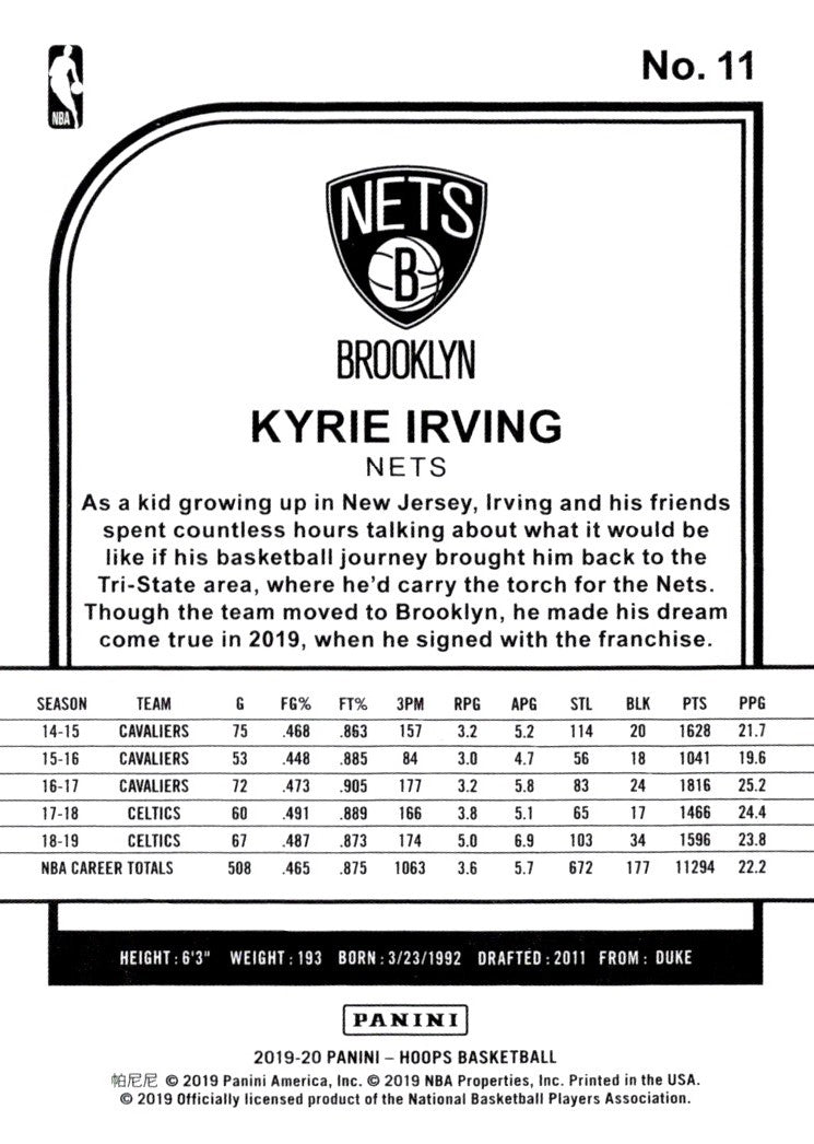 2019 Hoops Kyrie Irving