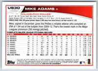 2013 Topps Update Mike Adams #US30