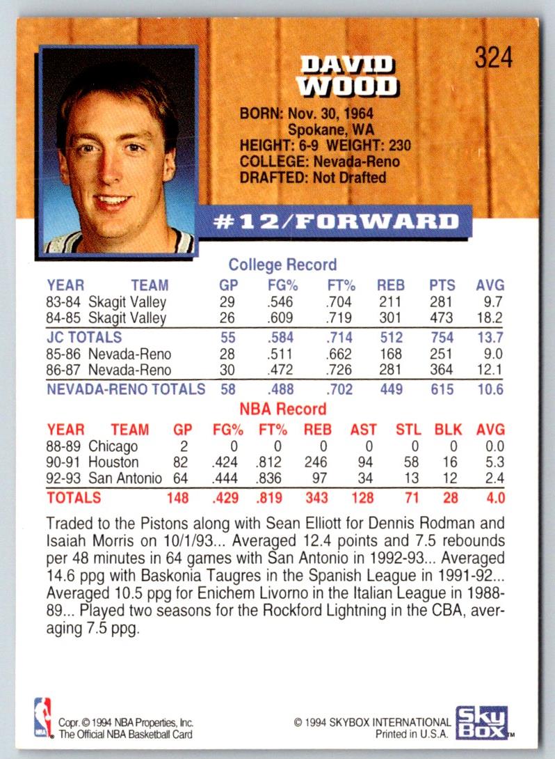 1993 Hoops David Wood