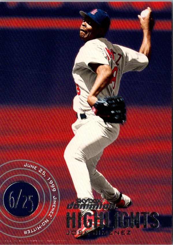 2000 SkyBox Dominion Jose Jimenez #15