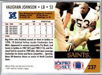 1992 Pro Set Power Vaughan Johnson #53