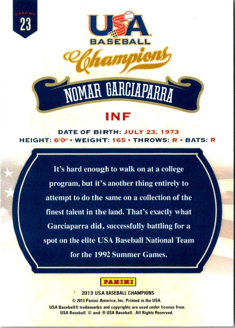 2013 Panini USA Champions Nomar Garciaparra