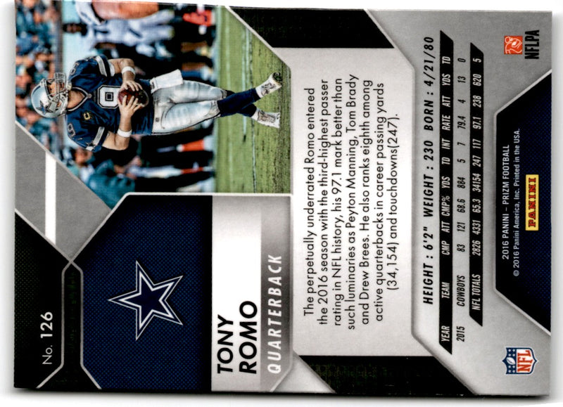 2016 Panini Prizm Tony Romo