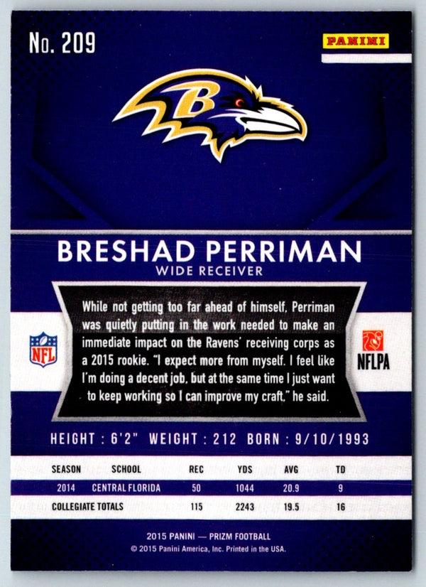 2015 Panini Black Gold Rookie Autograph Breshad Perriman #32