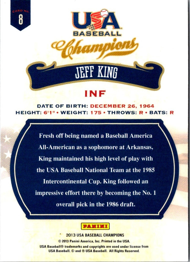 2013 Panini USA Champions Jeff King