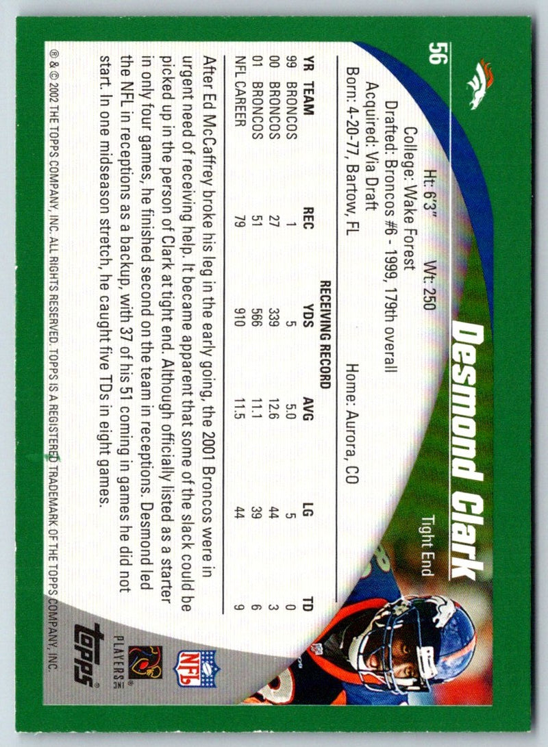 2002 Topps Desmond Clark