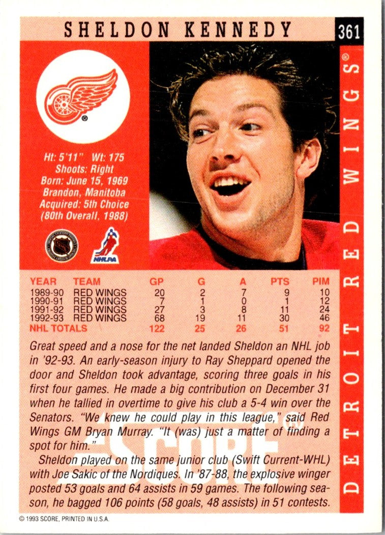 1993 Score Sheldon Kennedy