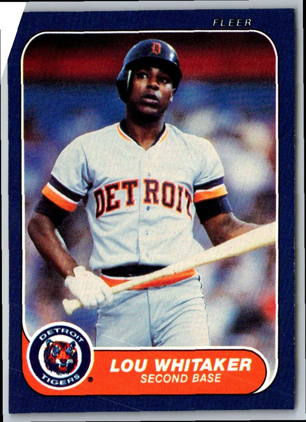 1986 Fleer Lou Whitaker #242