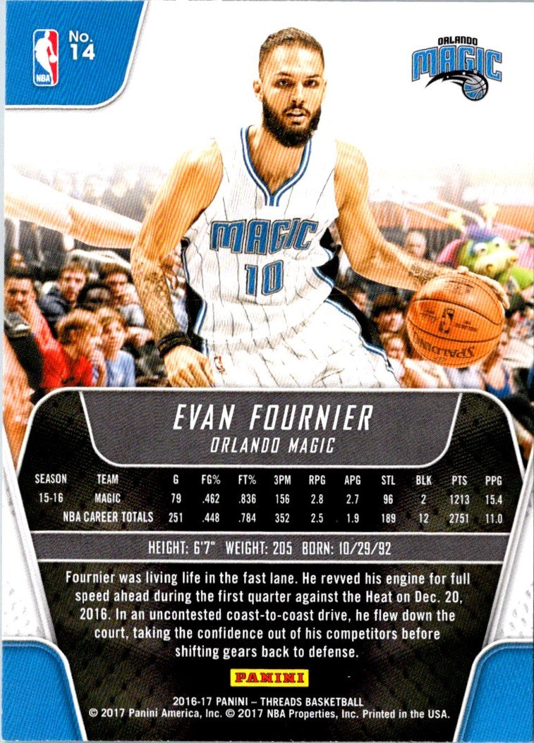 2016 Panini Threads Evan Fournier