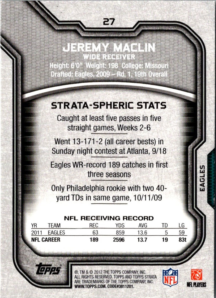 2012 Topps Strata Jeremy Maclin