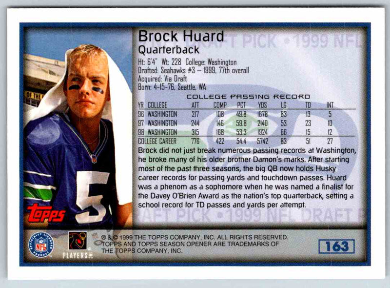 1999 Topps Brock Huard