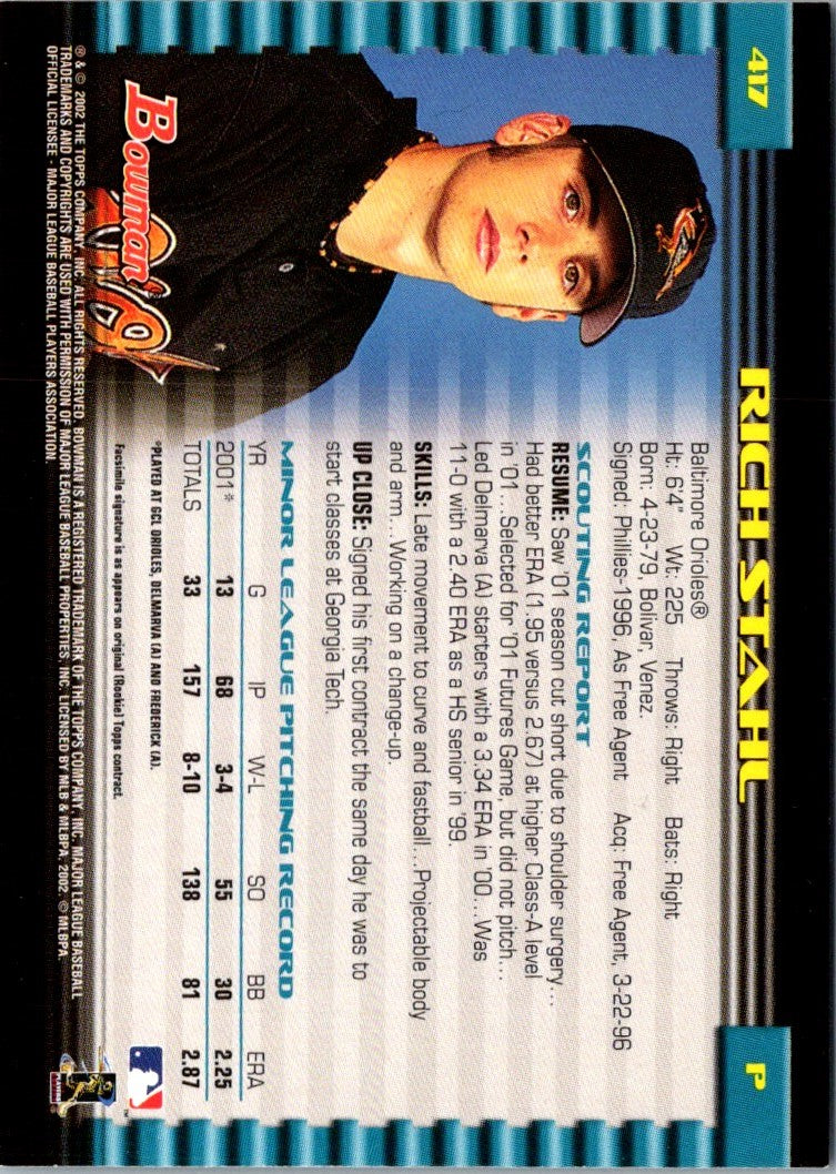 2002 Bowman Richard Stahl