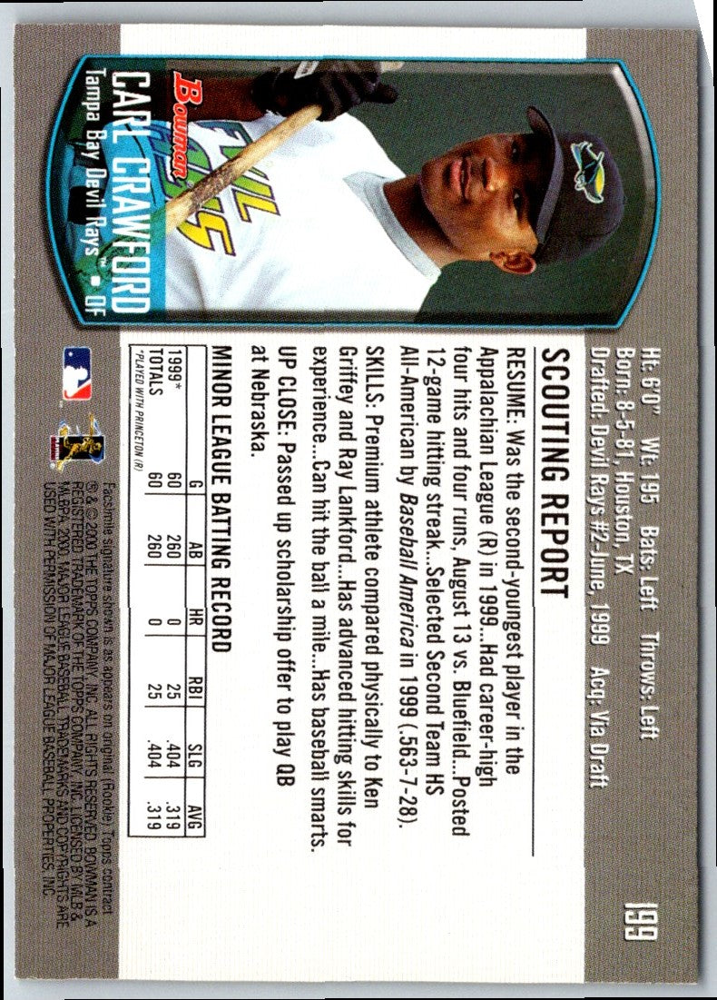 2000 Bowman Carl Crawford