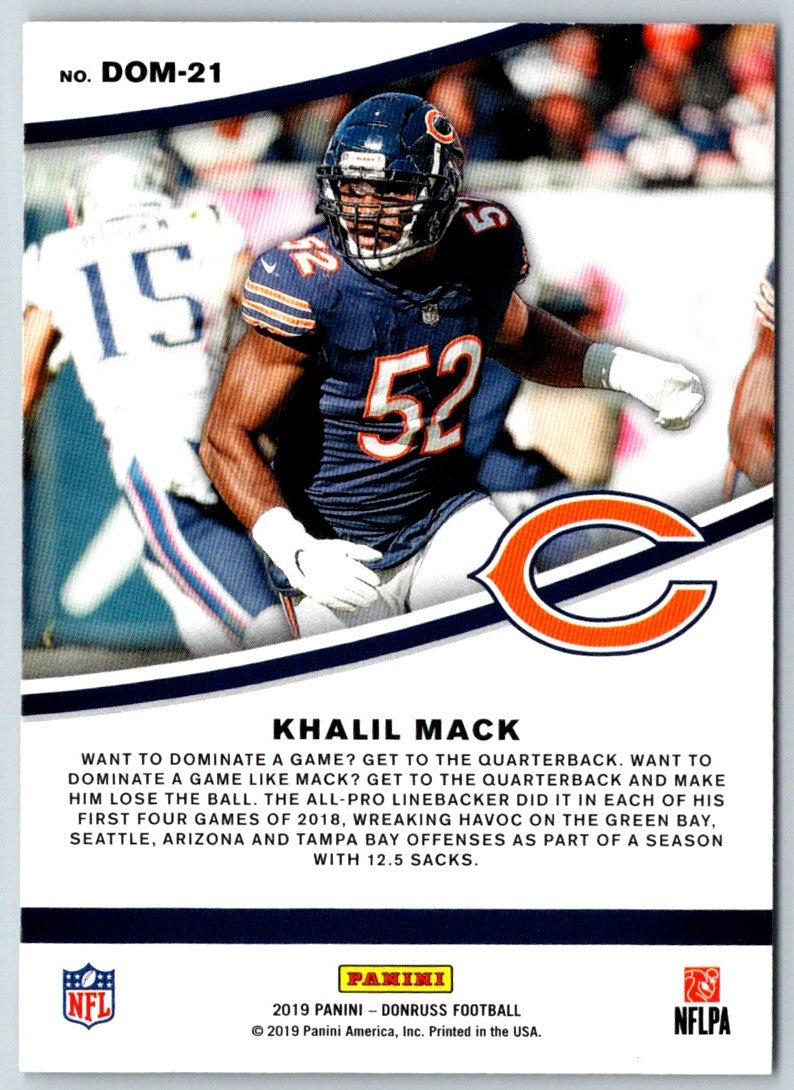 2019 Donruss Dominators Khalil Mack