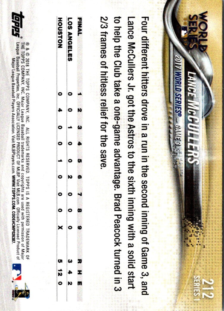 2018 Topps Lance McCullers