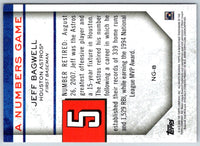 2020 Topps Update A Numbers Game Jeff Bagwell #NG-8